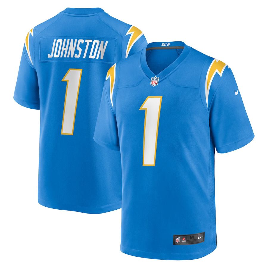 Men Los Angeles Chargers #1 Quentin Johnston Nike Powder Blue 2023 NFL Draft First Round Pick Game Jersey